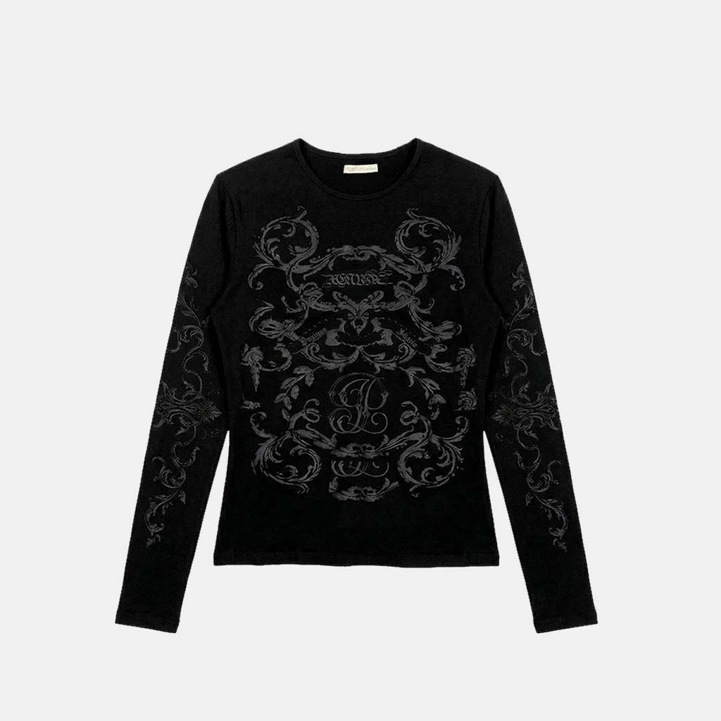 BAROQUE COMPRESSION TOP (BLACK)