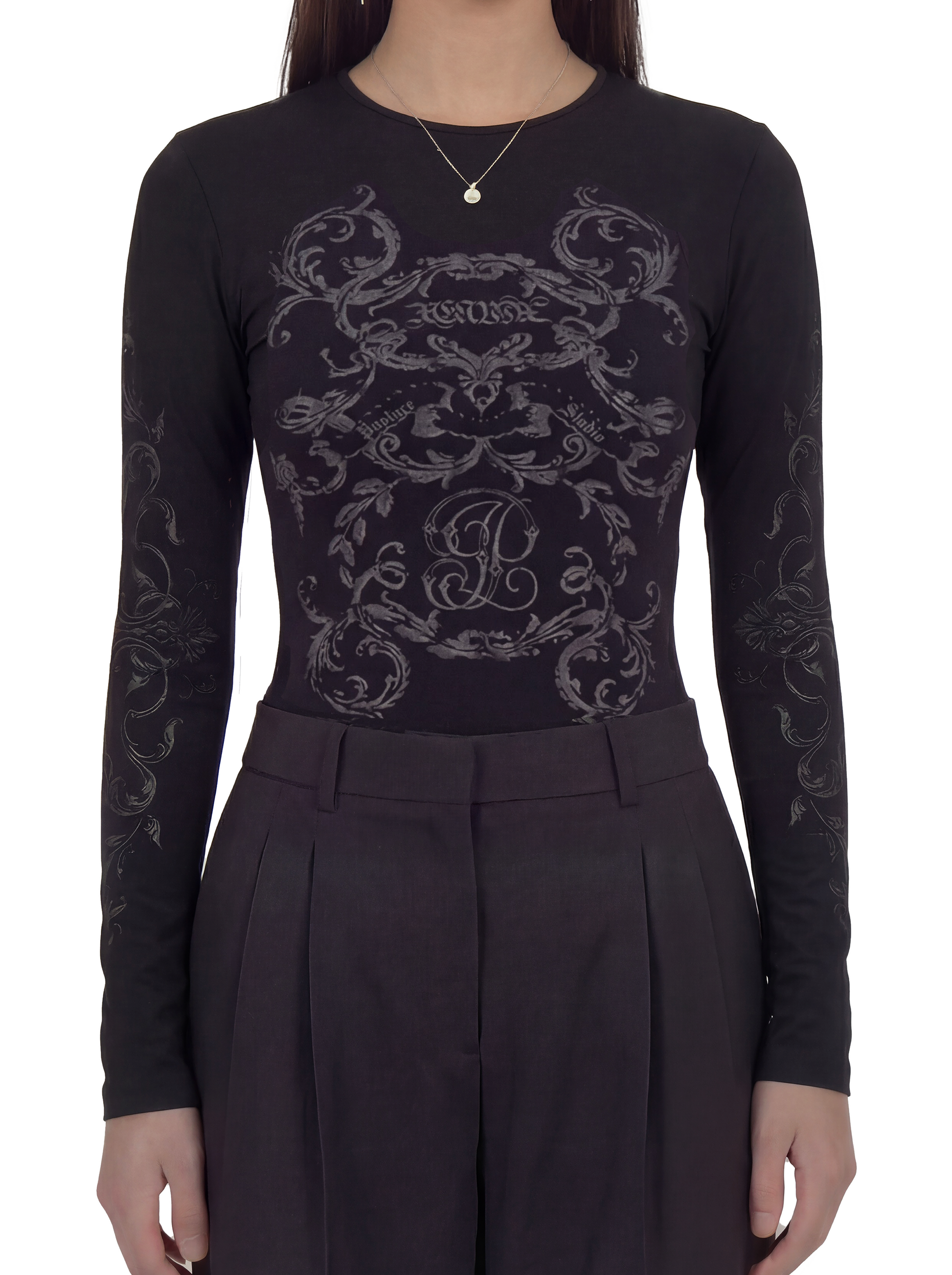 BAROQUE COMPRESSION TOP (BLACK)