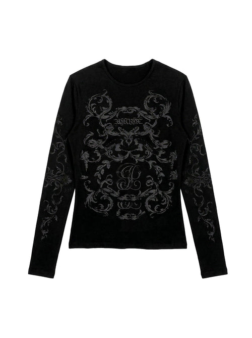 BAROQUE COMPRESSION TOP (BLACK)