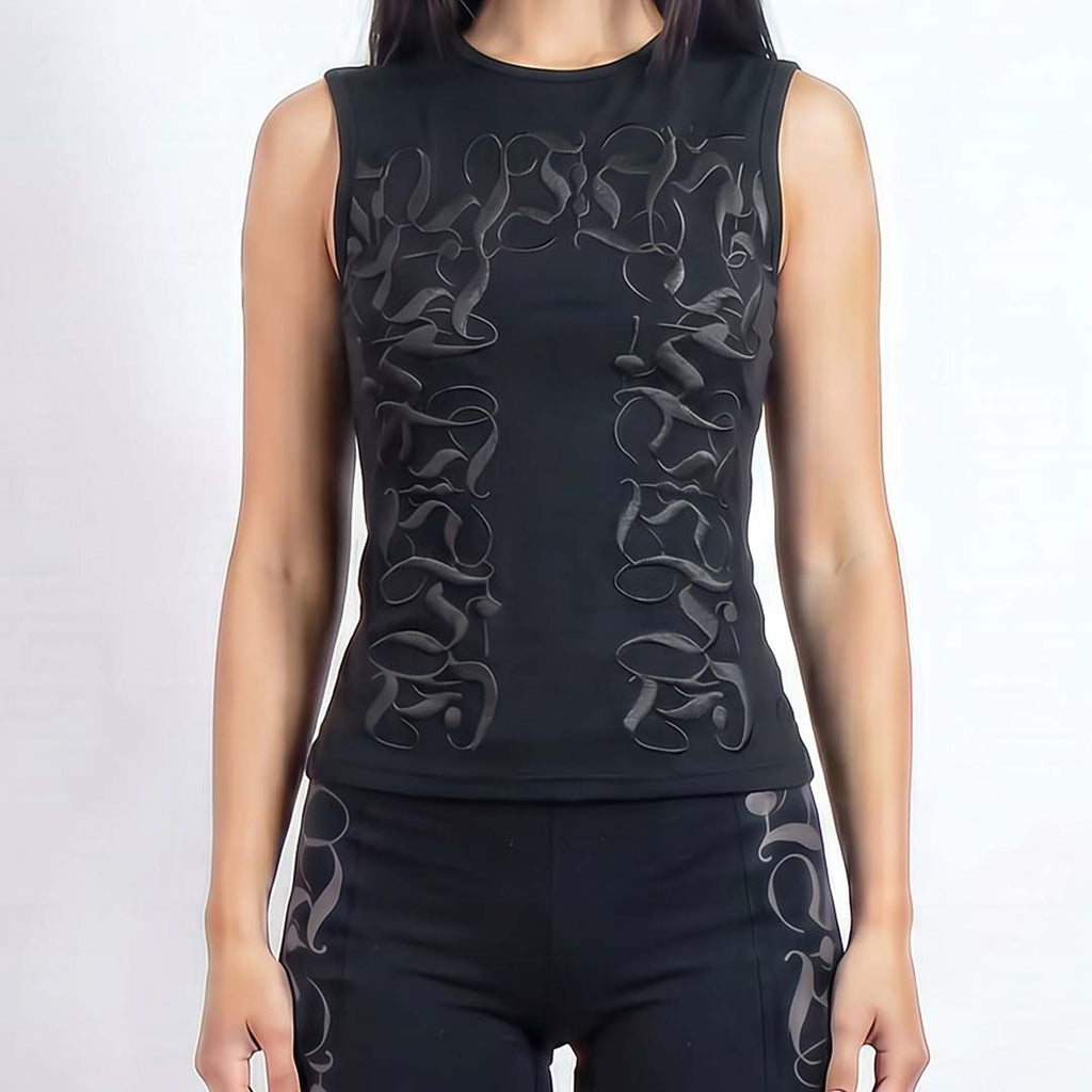 MARBLE SINGLET (BLACK)