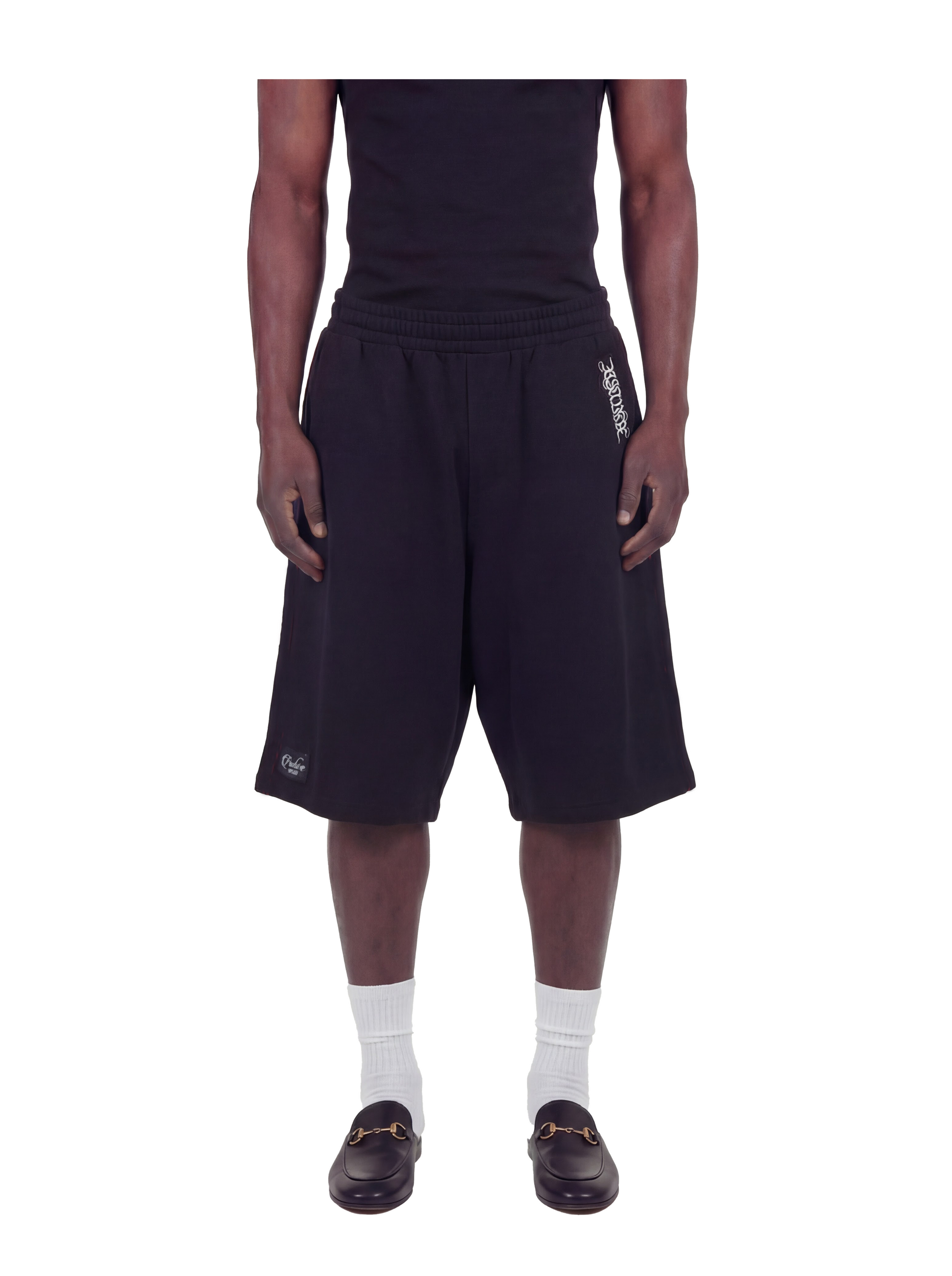 EMBROIDED SHORT (BLACK)