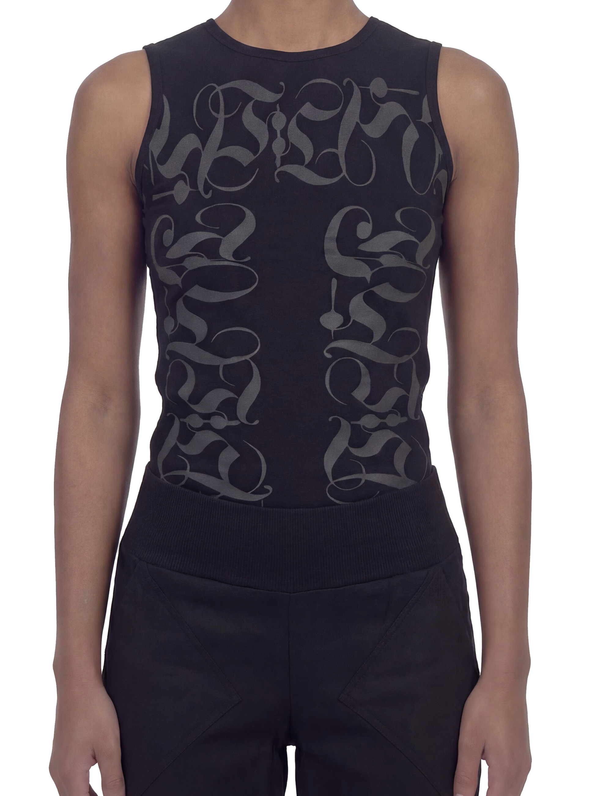 MARBLE SINGLET (BLACK)