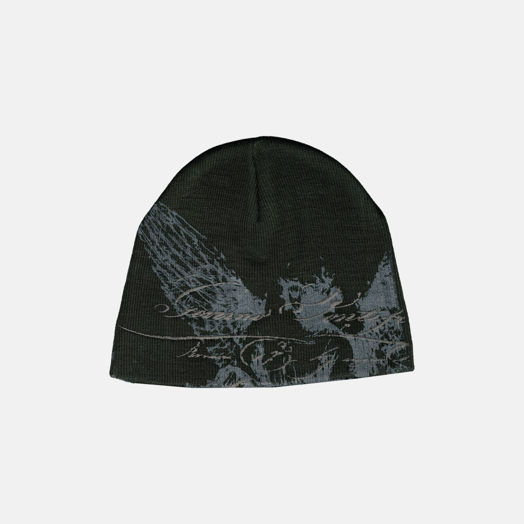 'NIHIL EST GRAVE' SKULL CAP BEENIE