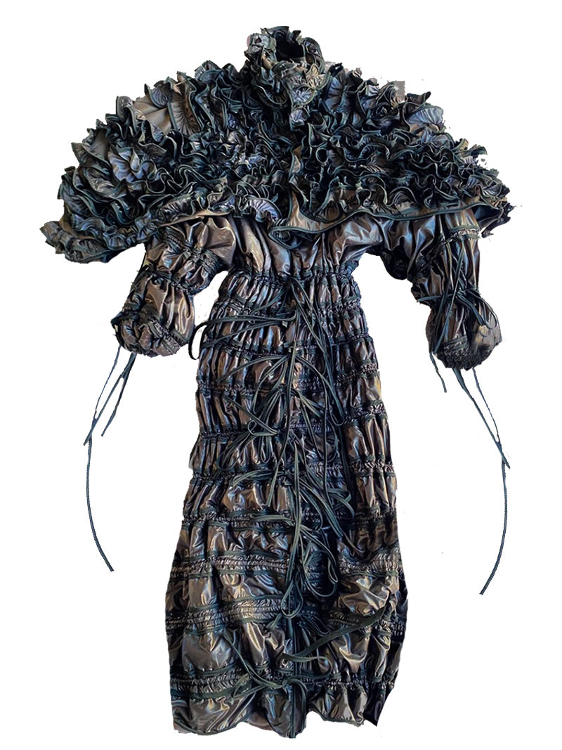 GATHERED ROBE & RUCHE SHAWL