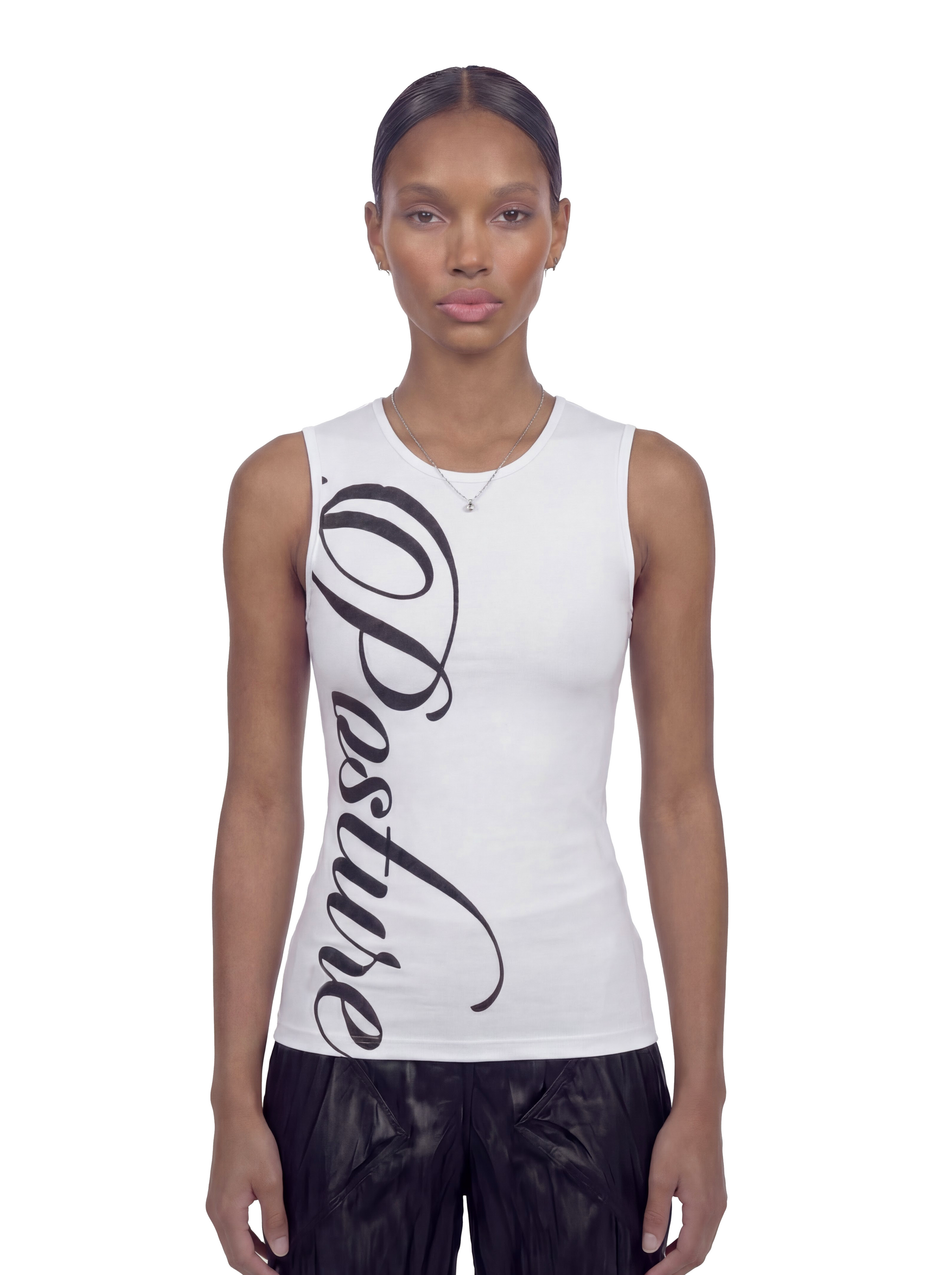 SCRIPT SINGLET (WHITE)