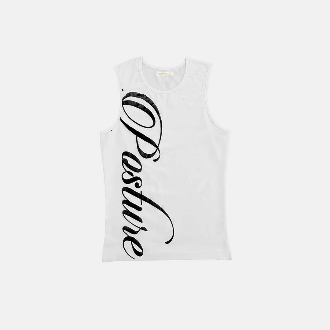 SCRIPT SINGLET (WHITE)