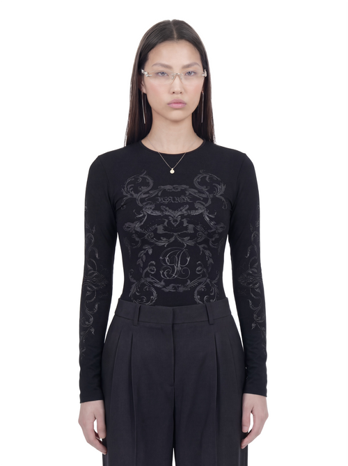 BAROQUE COMPRESSION TOP (BLACK)