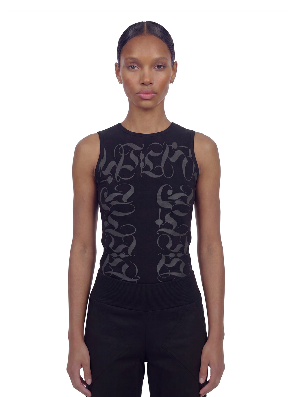 MARBLE SINGLET (BLACK)