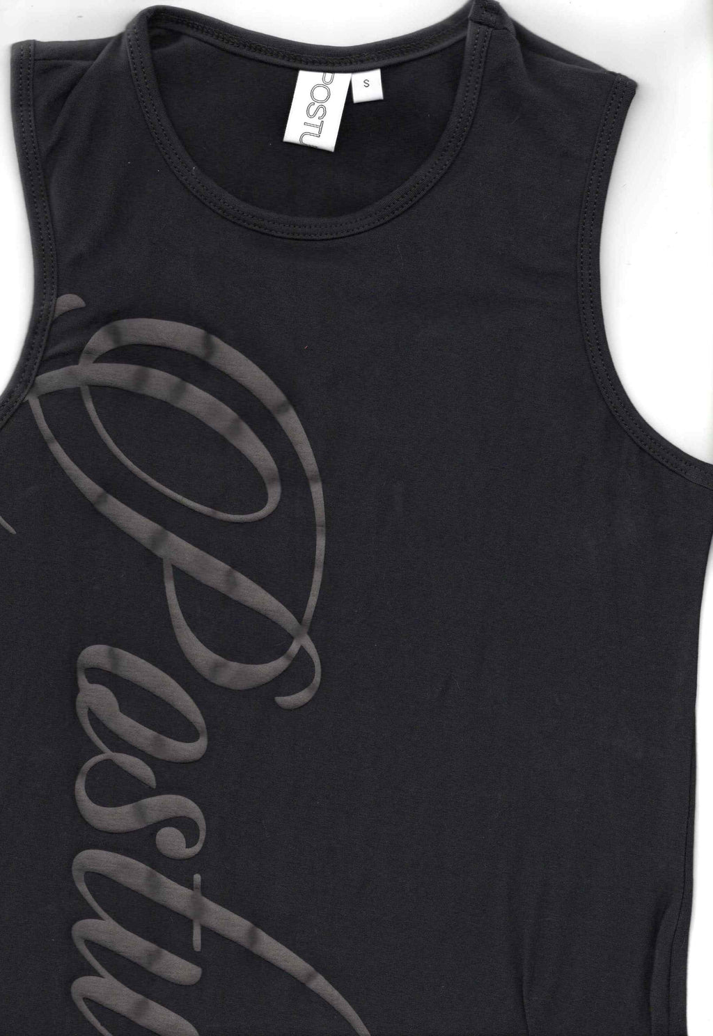 SCRIPT SINGLET (BLACK)