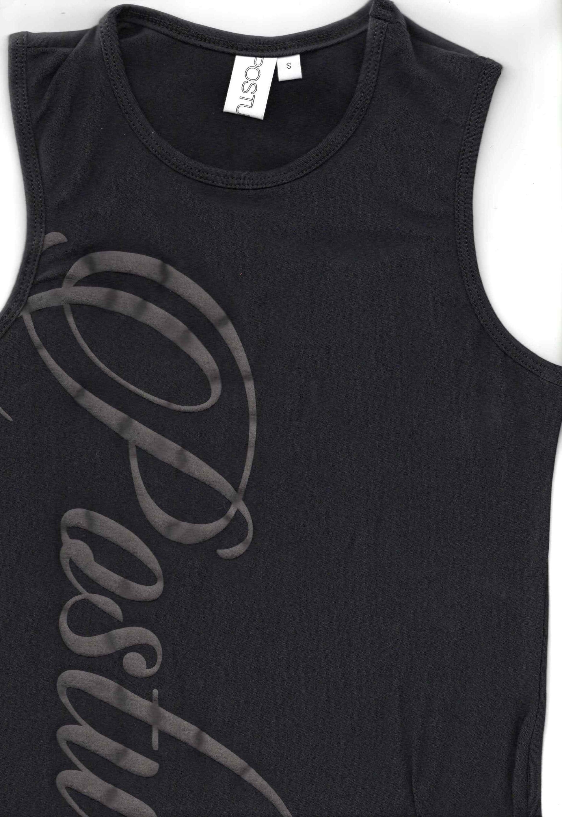 SCRIPT SINGLET (BLACK)